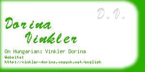 dorina vinkler business card